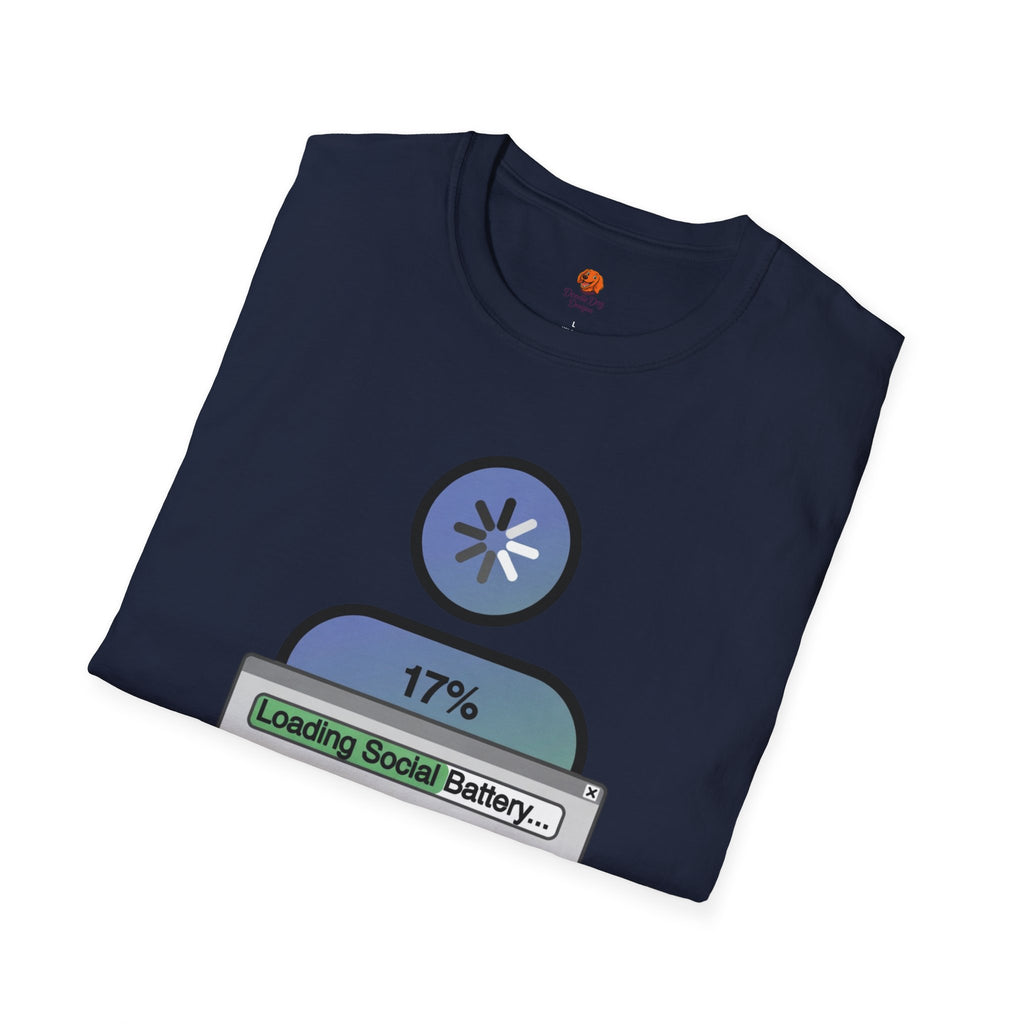 T‑Shirt — "Loading Social Battery 17%" Recovery Graphic Tee