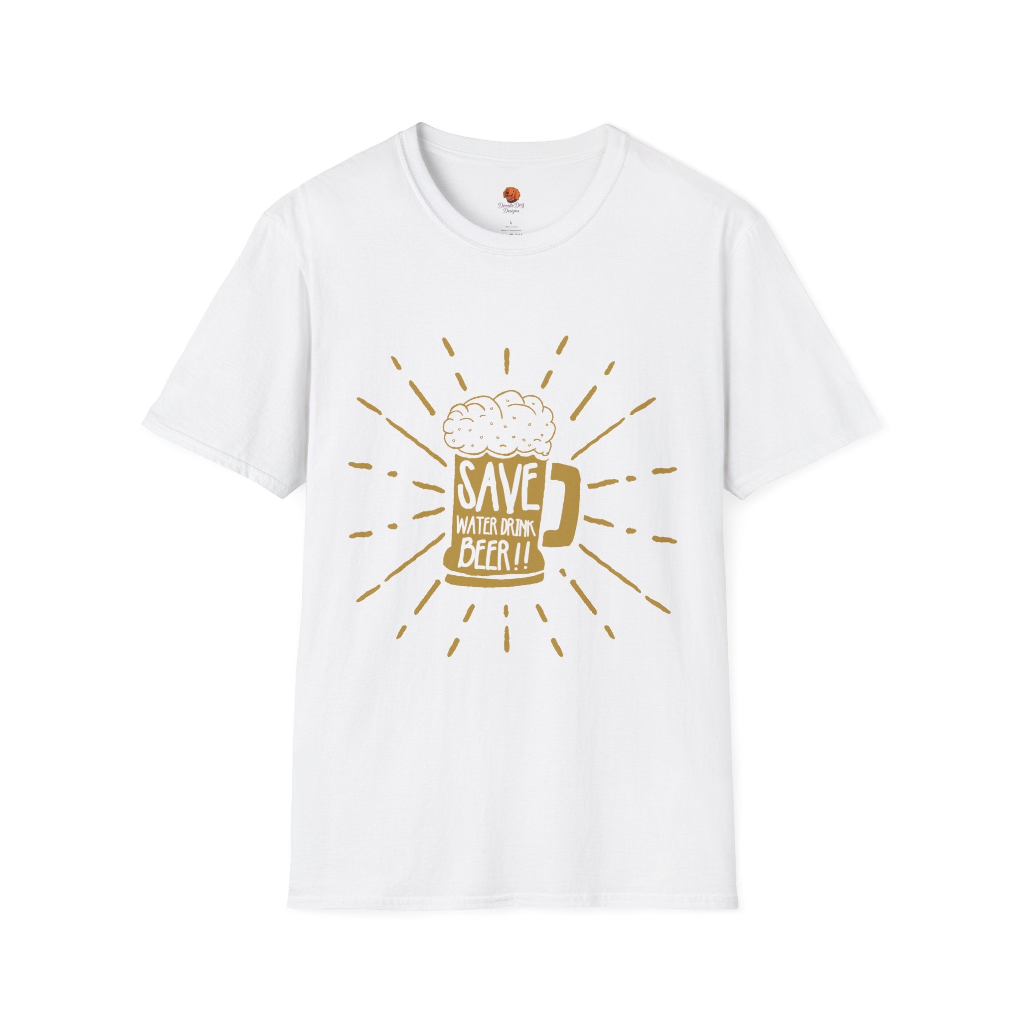 Save Water, Drink Beer T-Shirt — Funny Beer Mug Graphic Tee for Beer Lovers