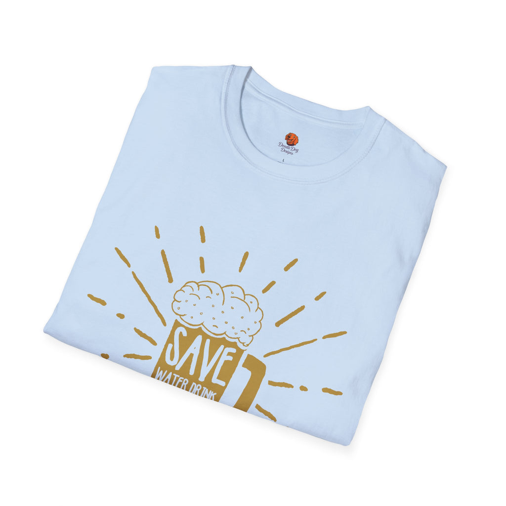 Save Water, Drink Beer T-Shirt — Funny Beer Mug Graphic Tee for Beer Lovers