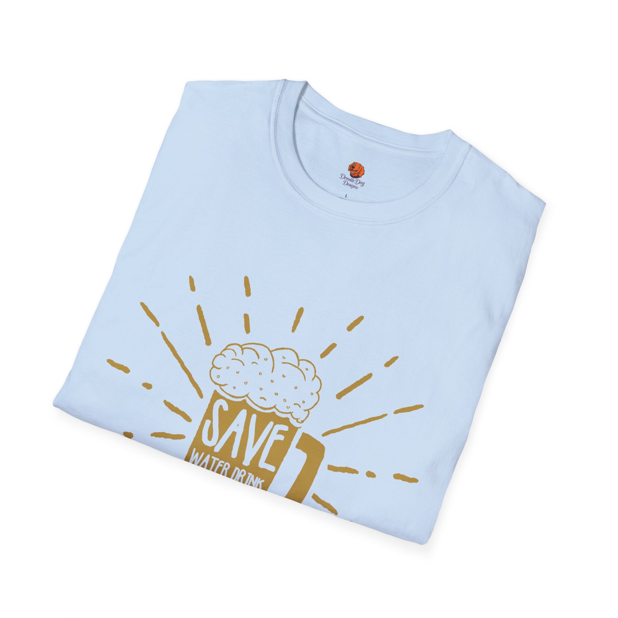 Save Water, Drink Beer T-Shirt — Funny Beer Mug Graphic Tee for Beer Lovers