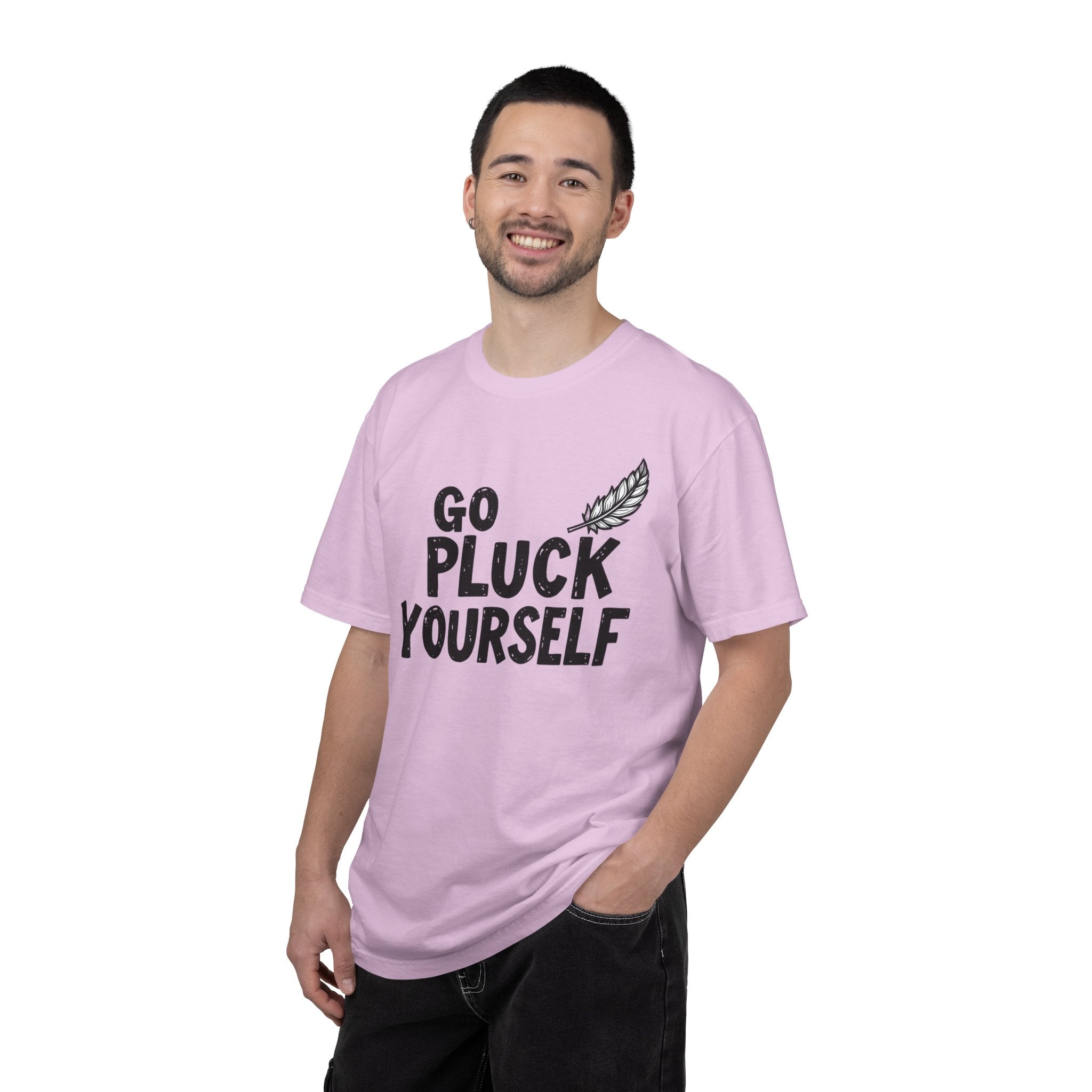 Go Pluck Yourself T-Shirt — Funny Feather Graphic Tee