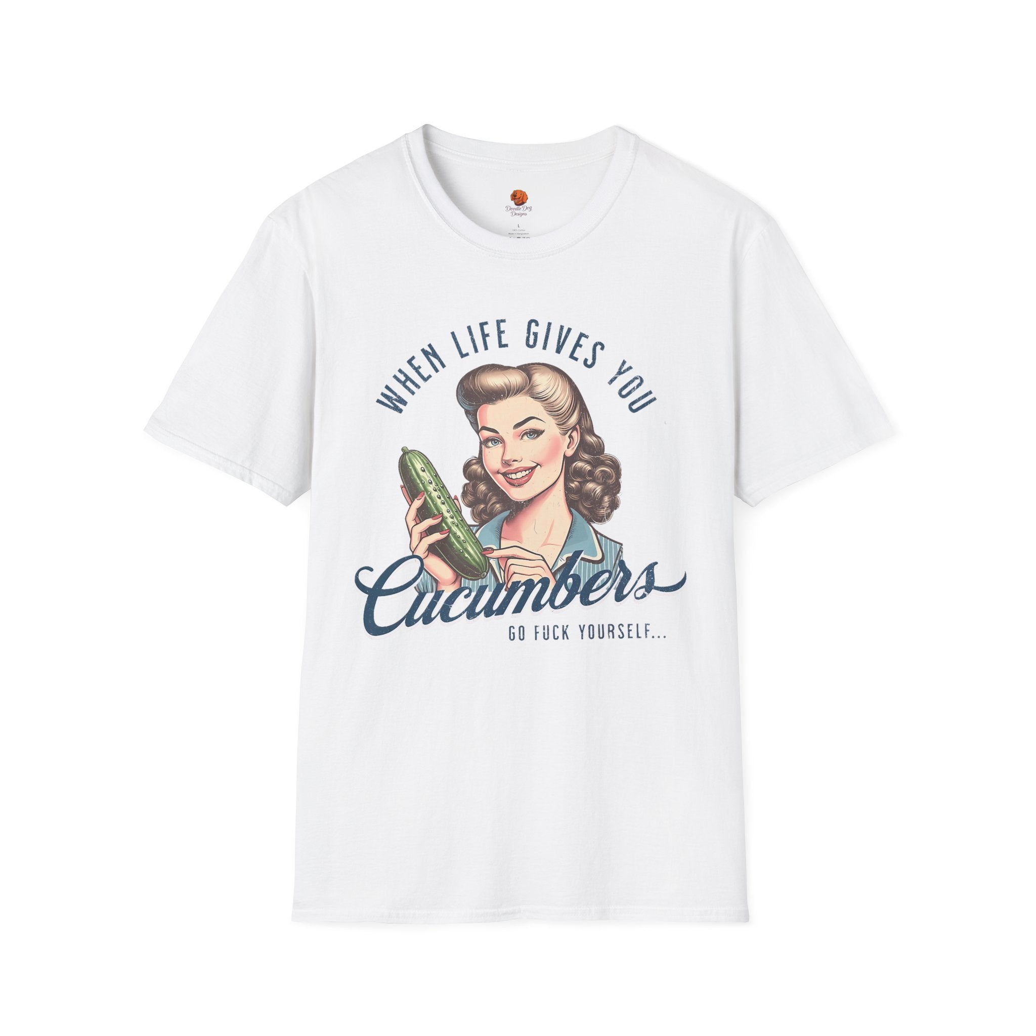 T-Shirt — “When Life Gives You Cucumbers” Vintage Retro Kitchen Tee