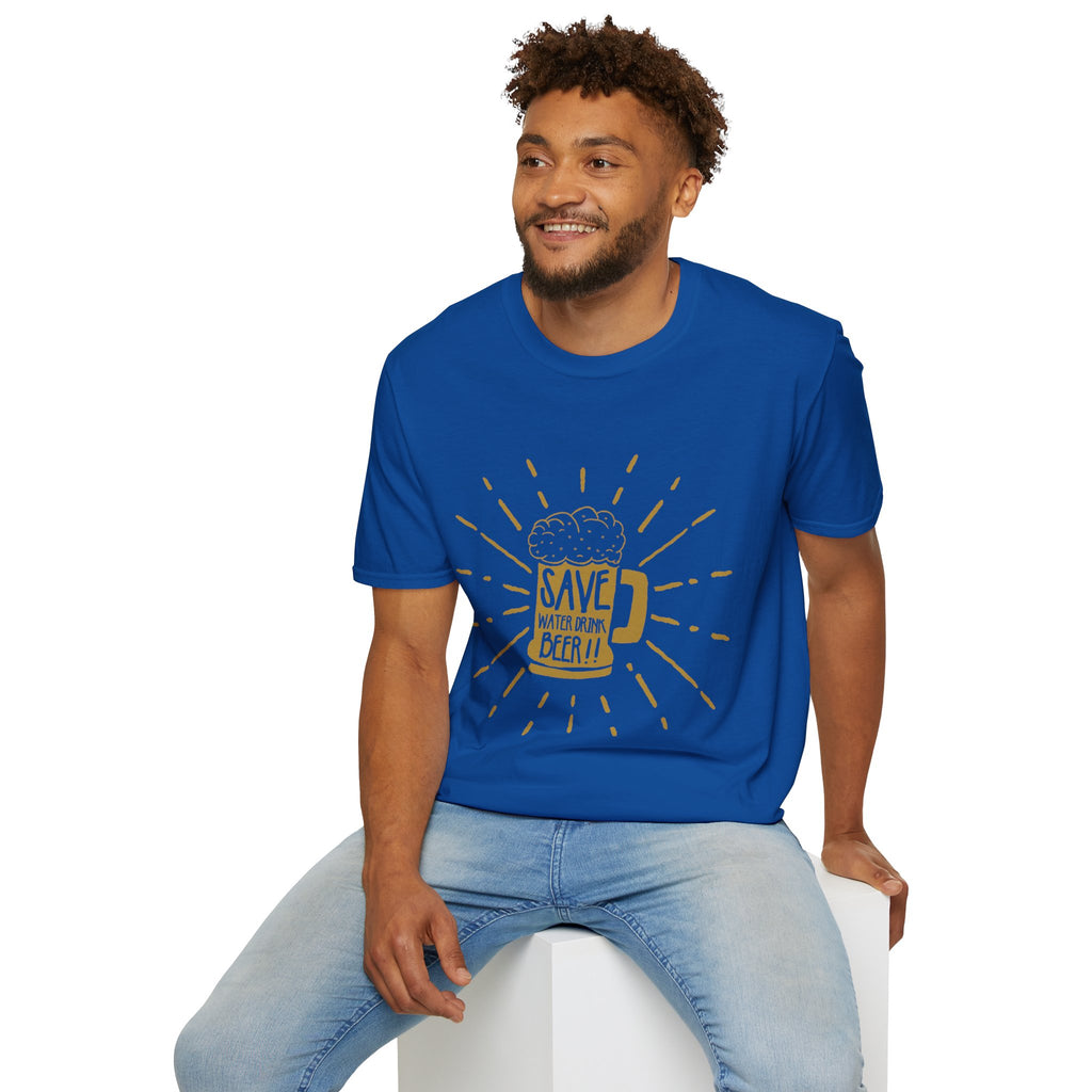 Save Water, Drink Beer T-Shirt — Funny Beer Mug Graphic Tee for Beer Lovers