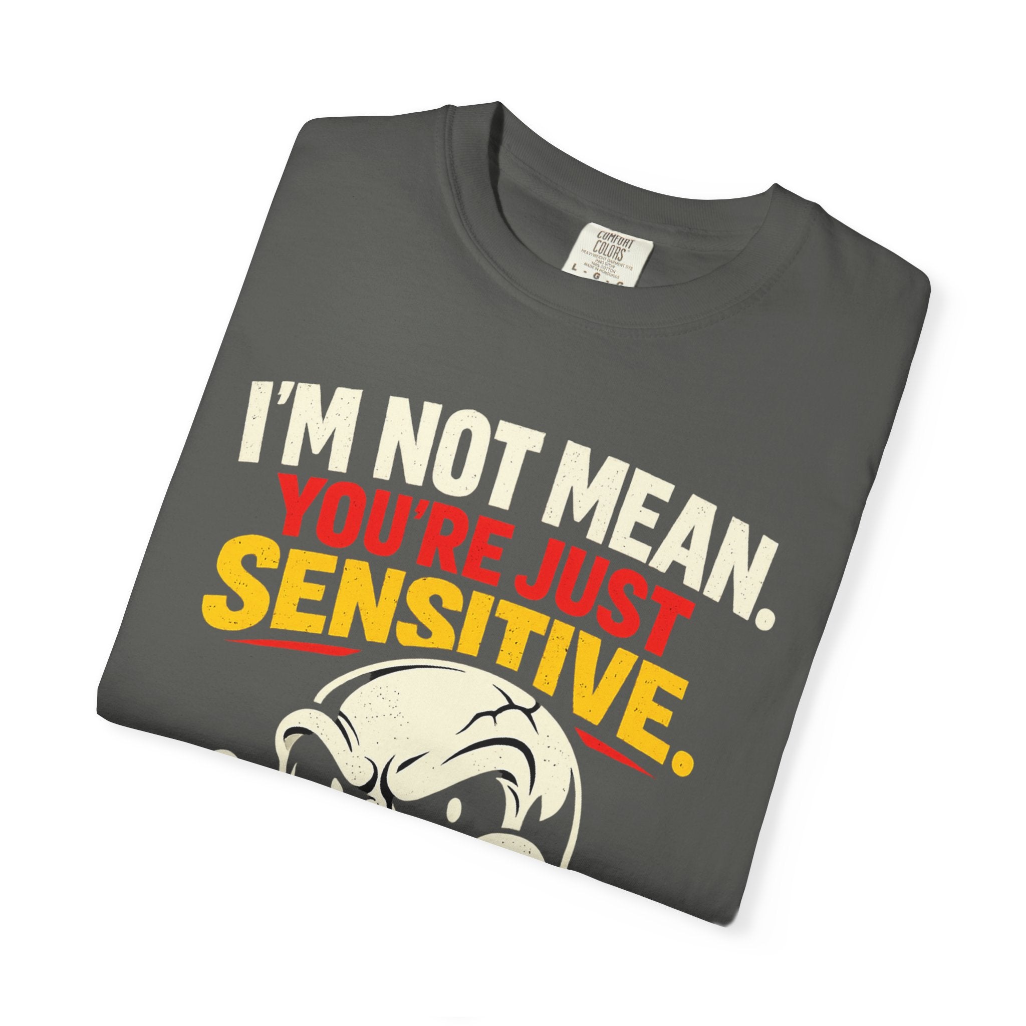 Graphic T-Shirt — "I'm Not Mean, You're Just Sensitive" Skull Tee