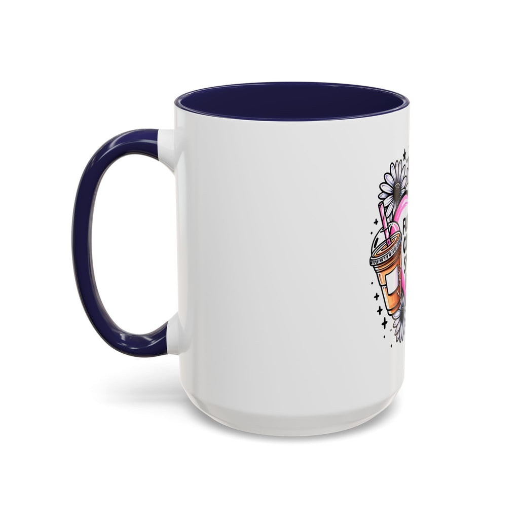 Fueled by Coffee & Smutty Books Mug — Floral Heart Coffee Cup (11/15oz)