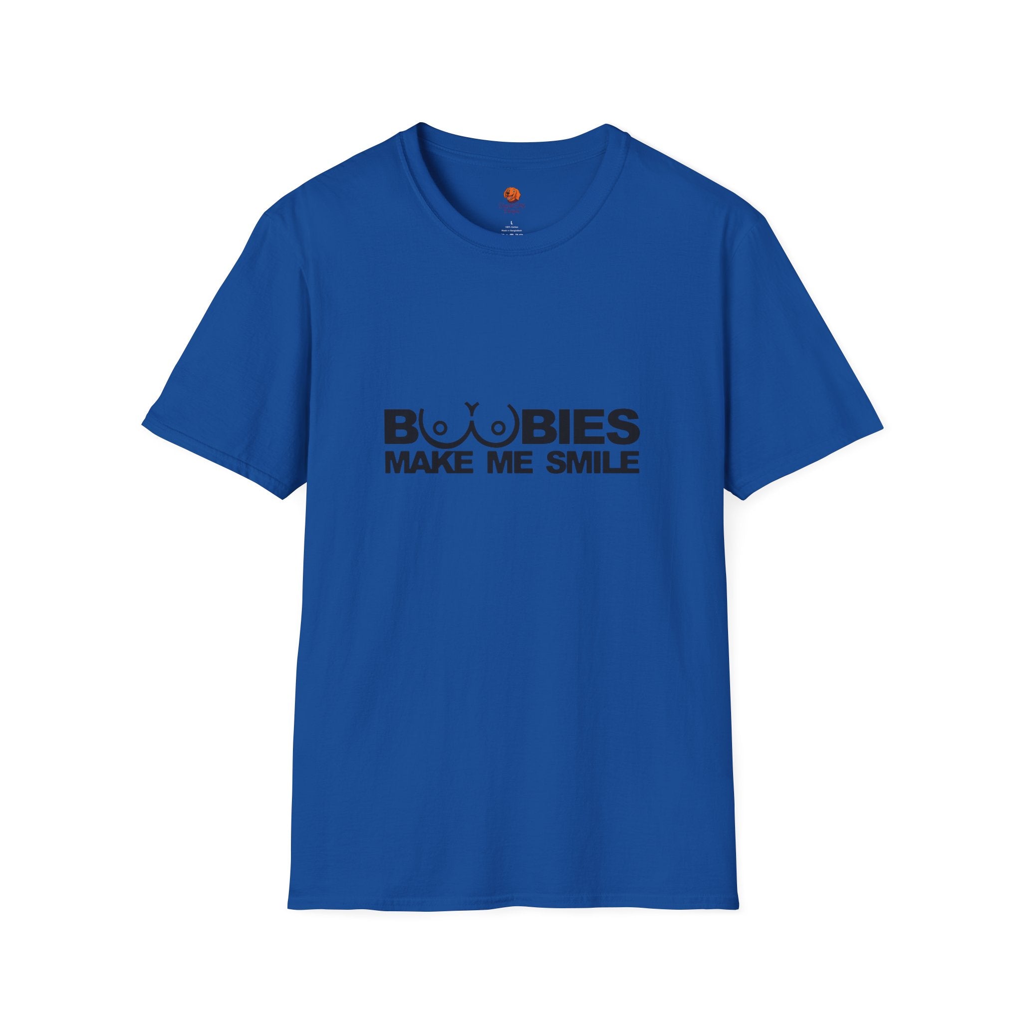 T-Shirt — "Boobies Make Me Smile" Funny Graphic Tee