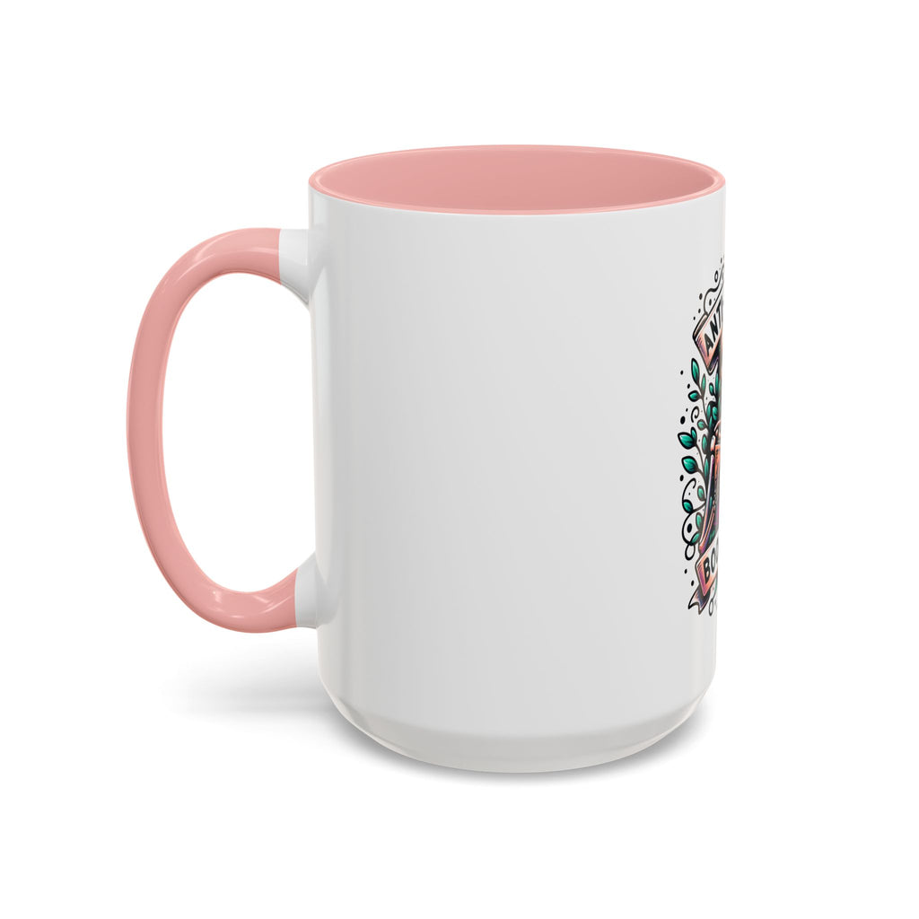 Accent Mug — "Anti-Social Book Club" Skull & Book Coffee Mug (11/15oz)
