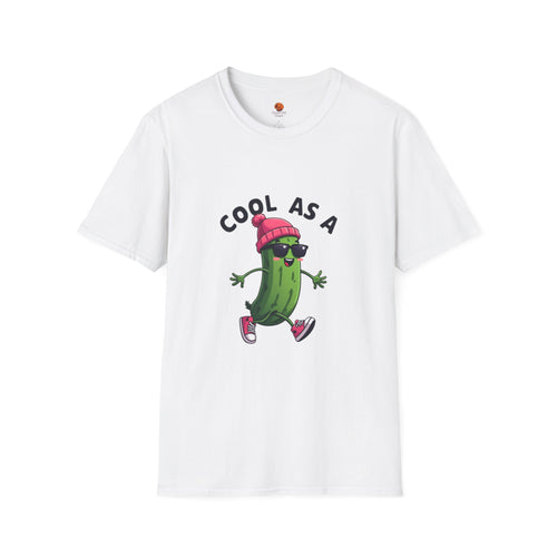 Cool As A Cucumber T-Shirt — Funky Walking Cucumber Graphic Tee