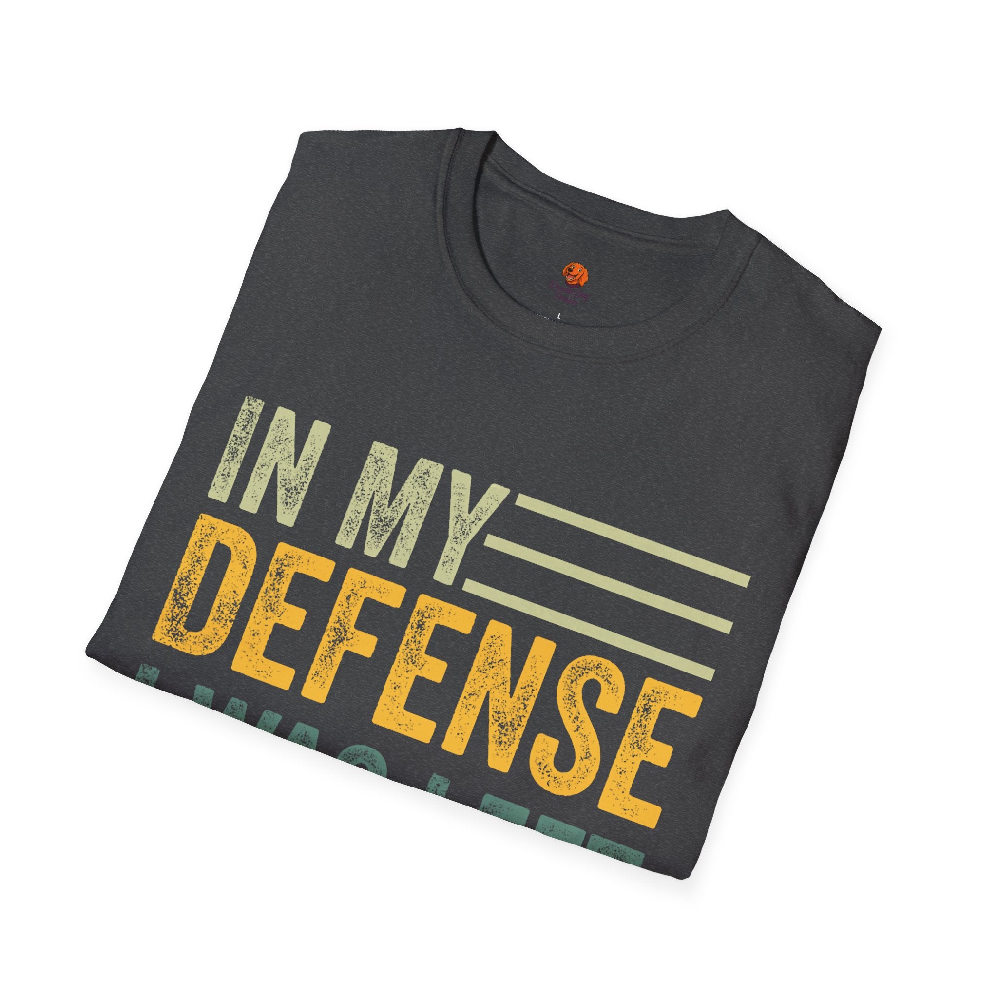 T-Shirt — "In My Defense I Was Left Unsupervised" Vintage Humor Tee