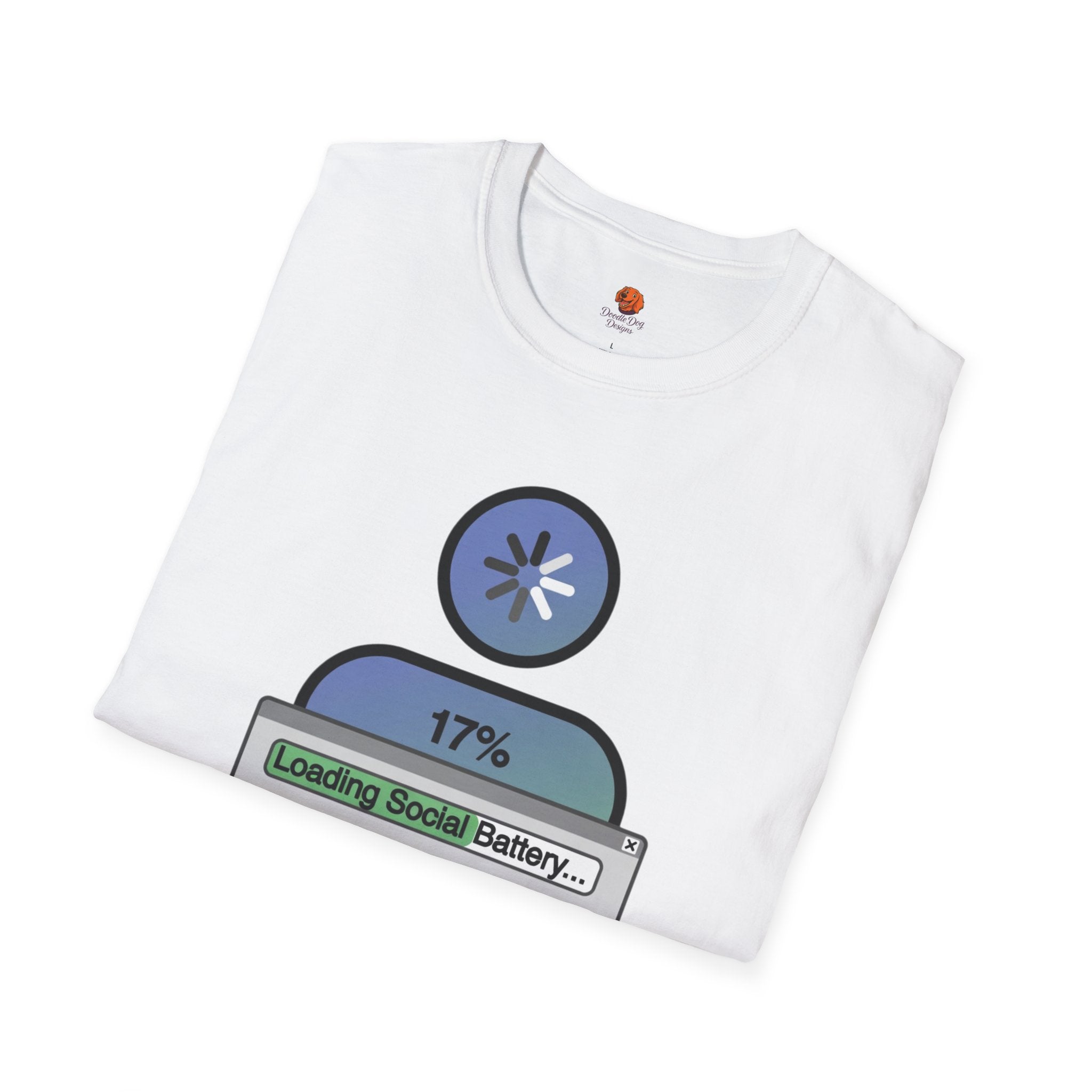 T‑Shirt — "Loading Social Battery 17%" Recovery Graphic Tee
