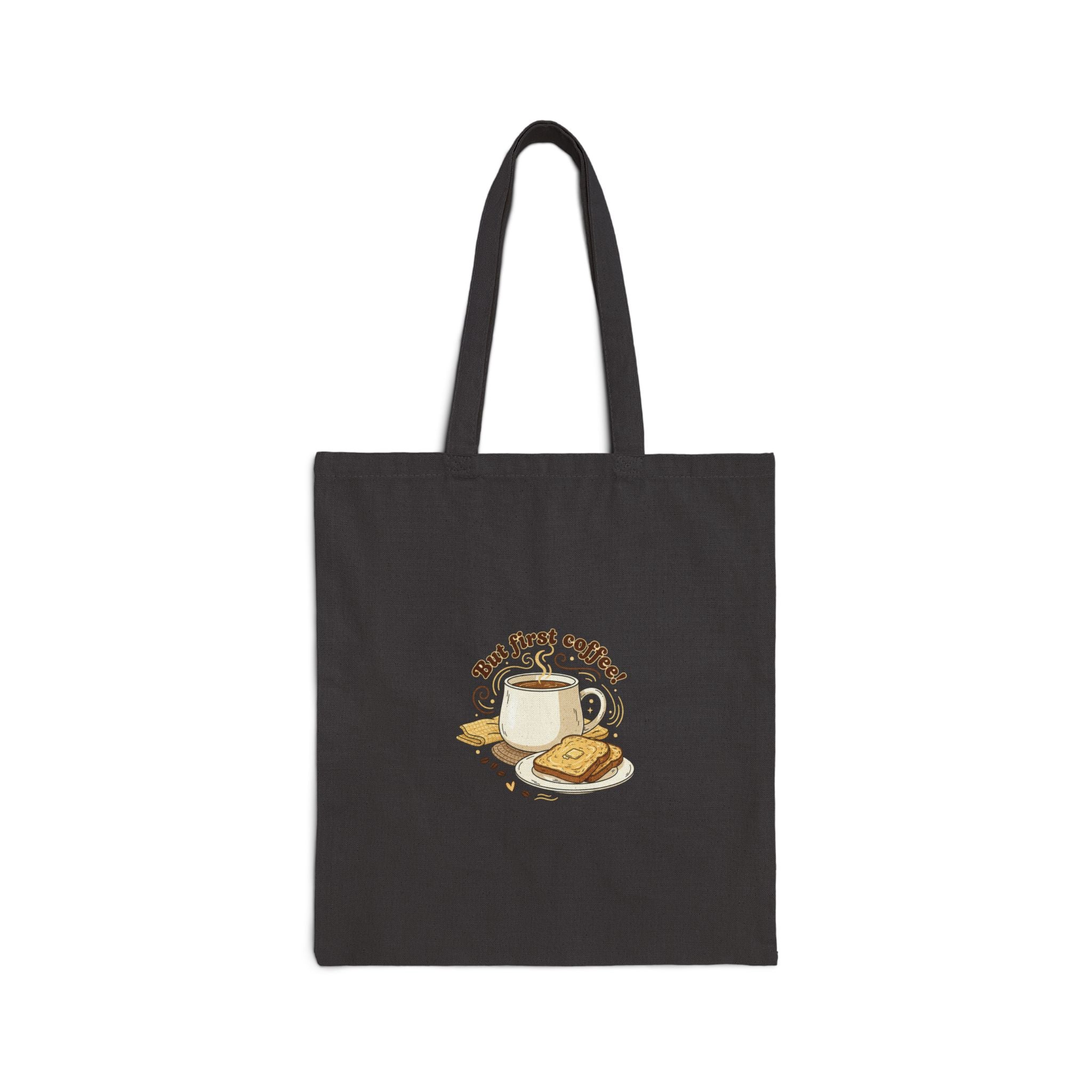 But First Coffee tote | kawaii kitchen, butter toast breakfast art