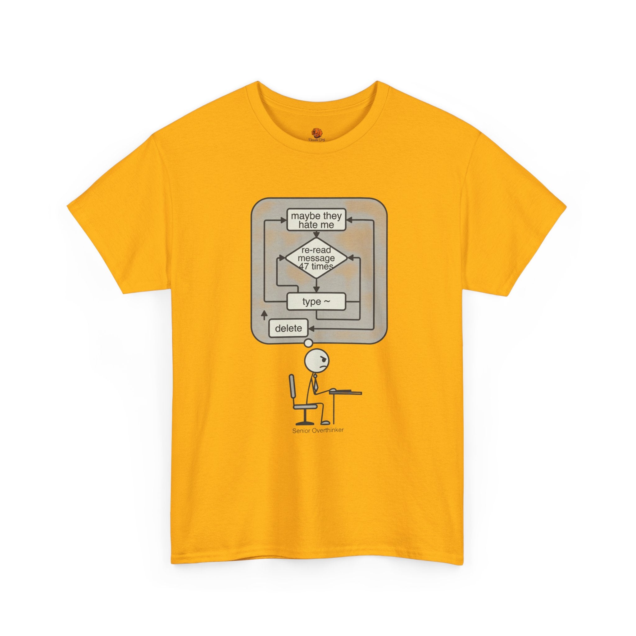 Programming Flowchart T‑Shirt — "maybe they hate me" Humorous Coder Tee