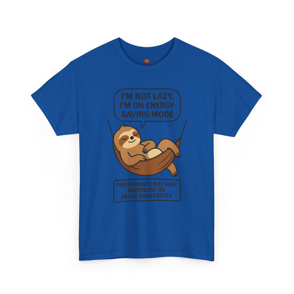 Sloth Energy-Saving Tee – "I'm Not Lazy, I'm On Energy-Saving Mode" Cotton Shirt
