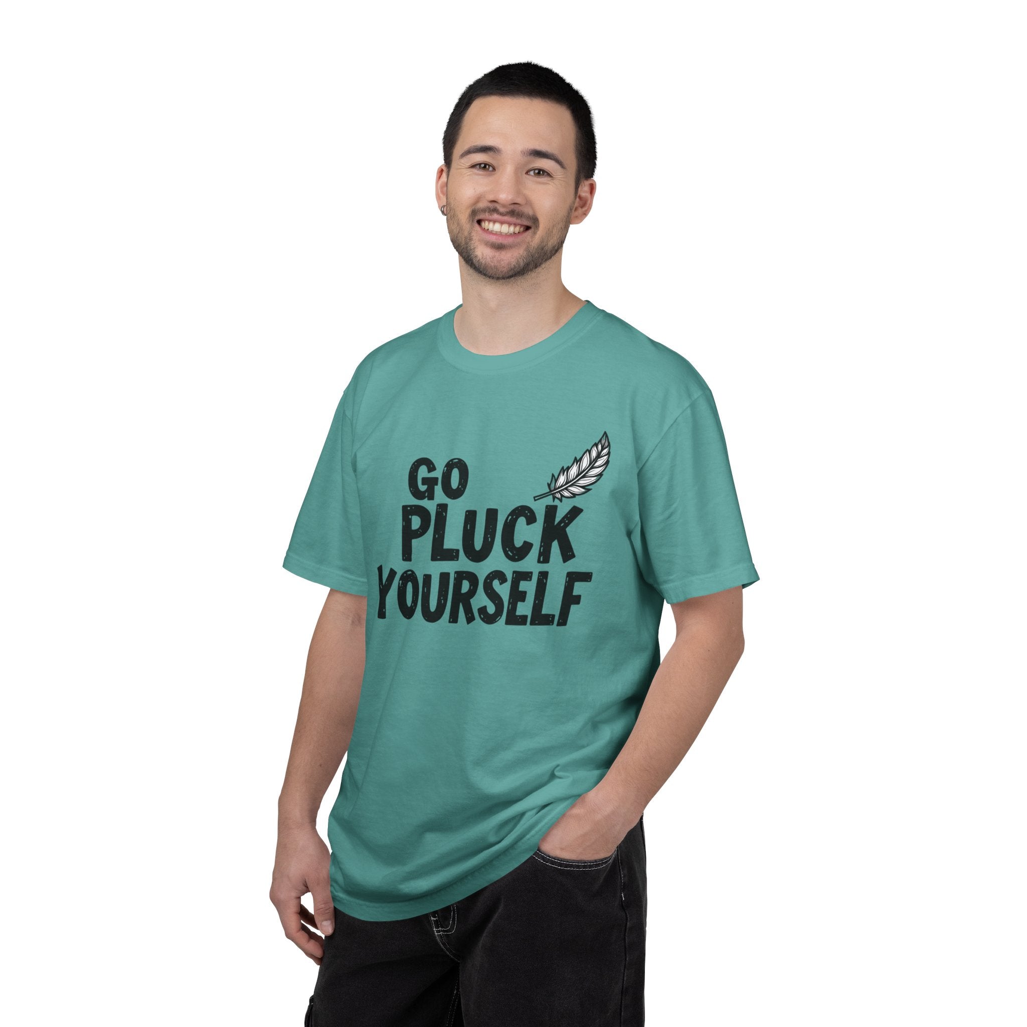 Go Pluck Yourself T-Shirt — Funny Feather Graphic Tee