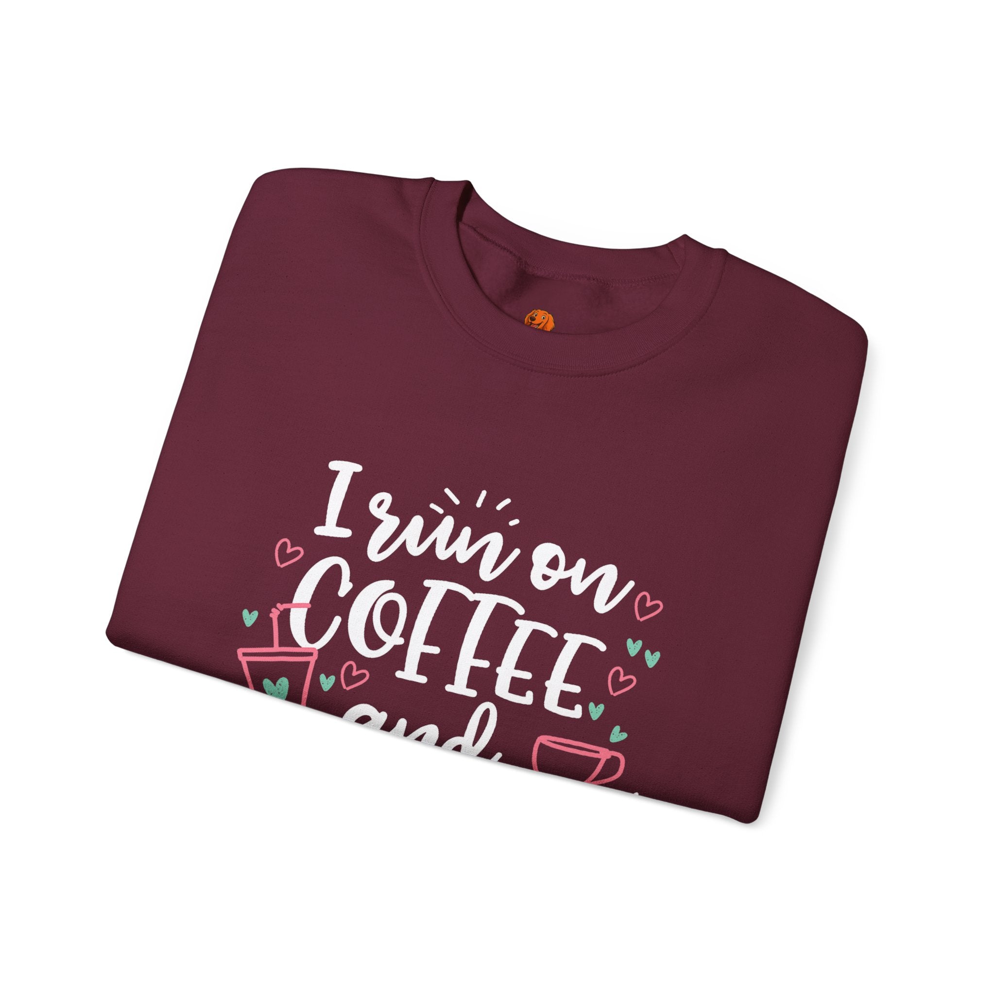 Coffee and Sarcasm Sweatshirt — "I Run on Coffee and Sarcasm" Crewneck