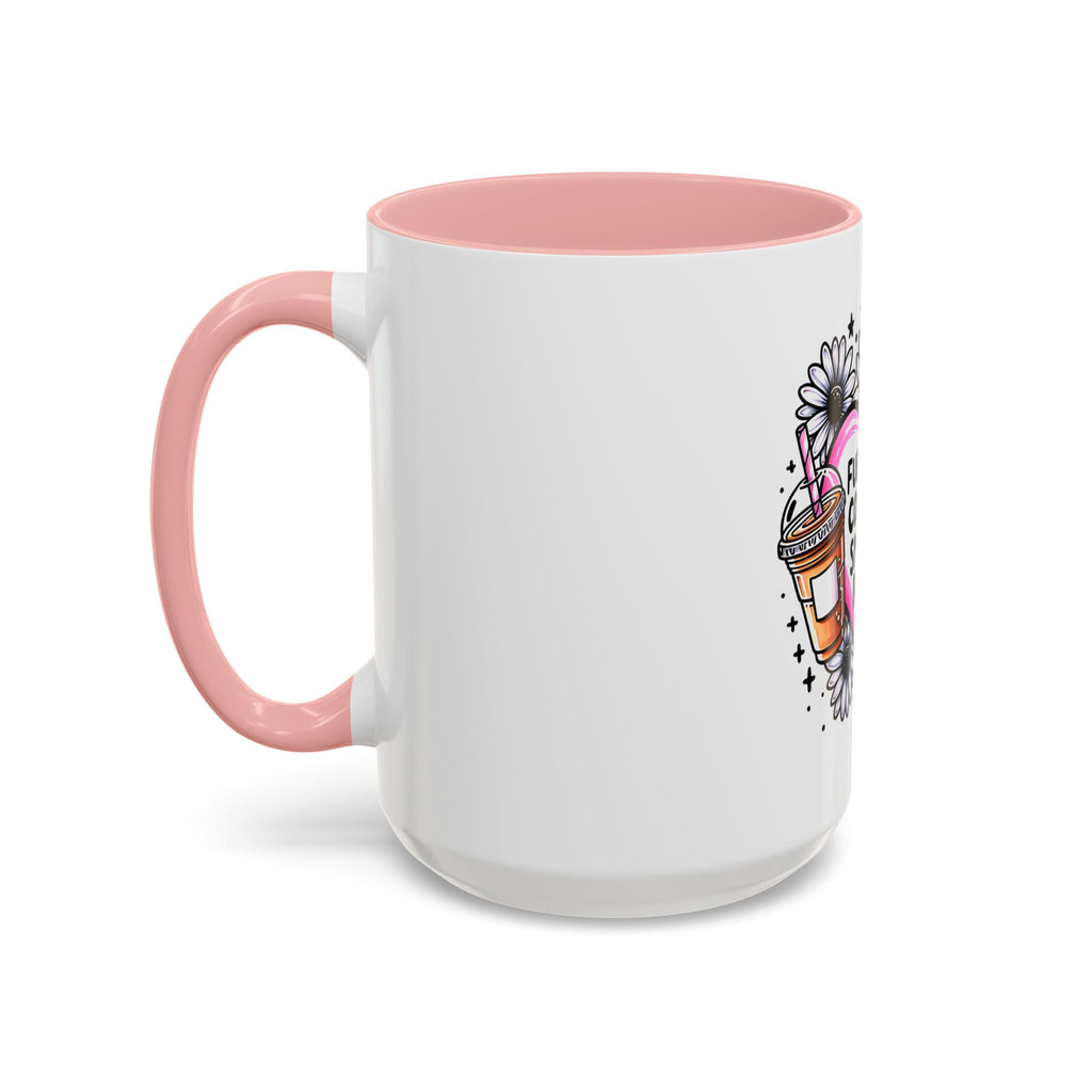 Fueled by Coffee & Smutty Books Mug — Floral Heart Coffee Cup (11/15oz)