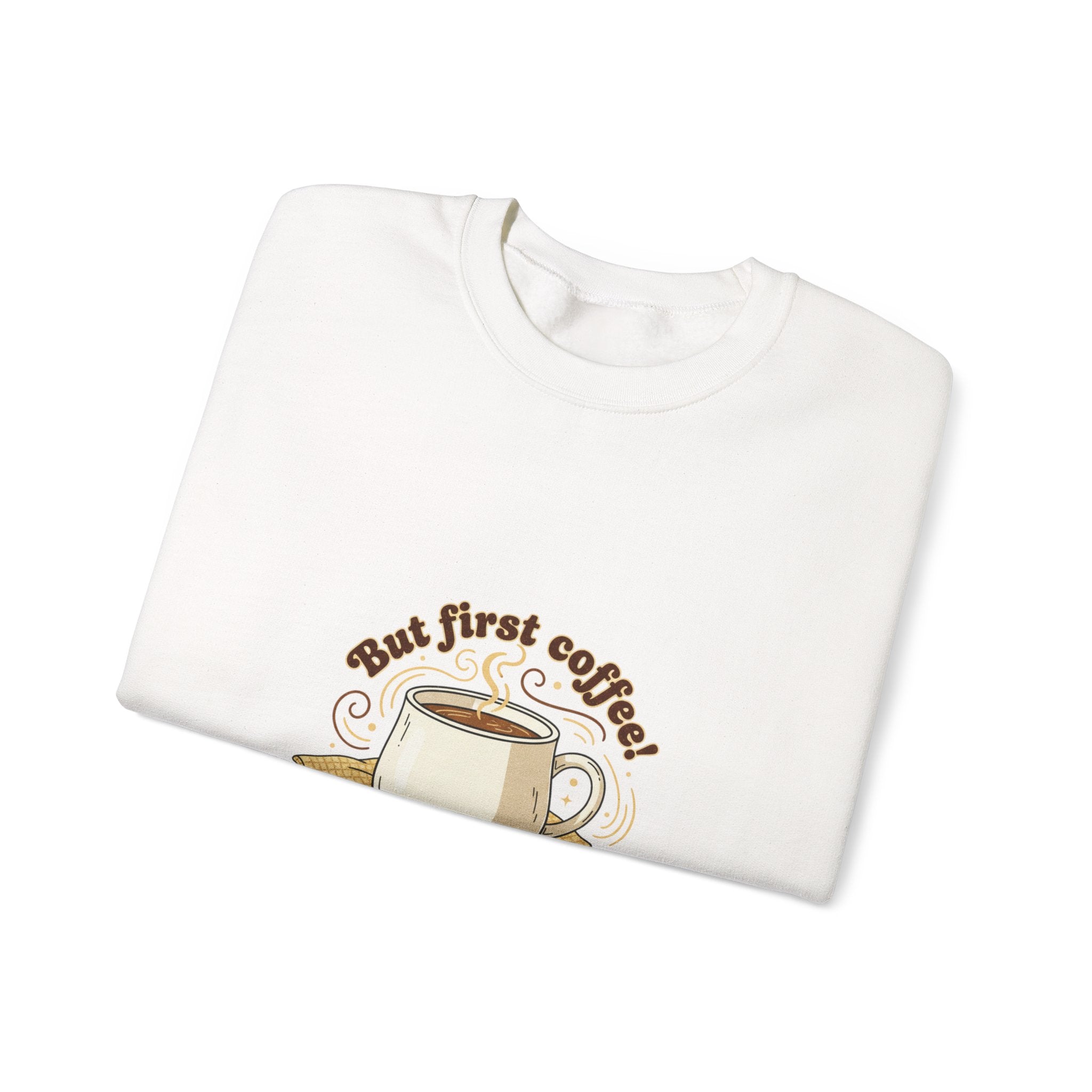 But First Coffee sweatshirt | butter toast graphics, kawaii kitchen, coffee pun