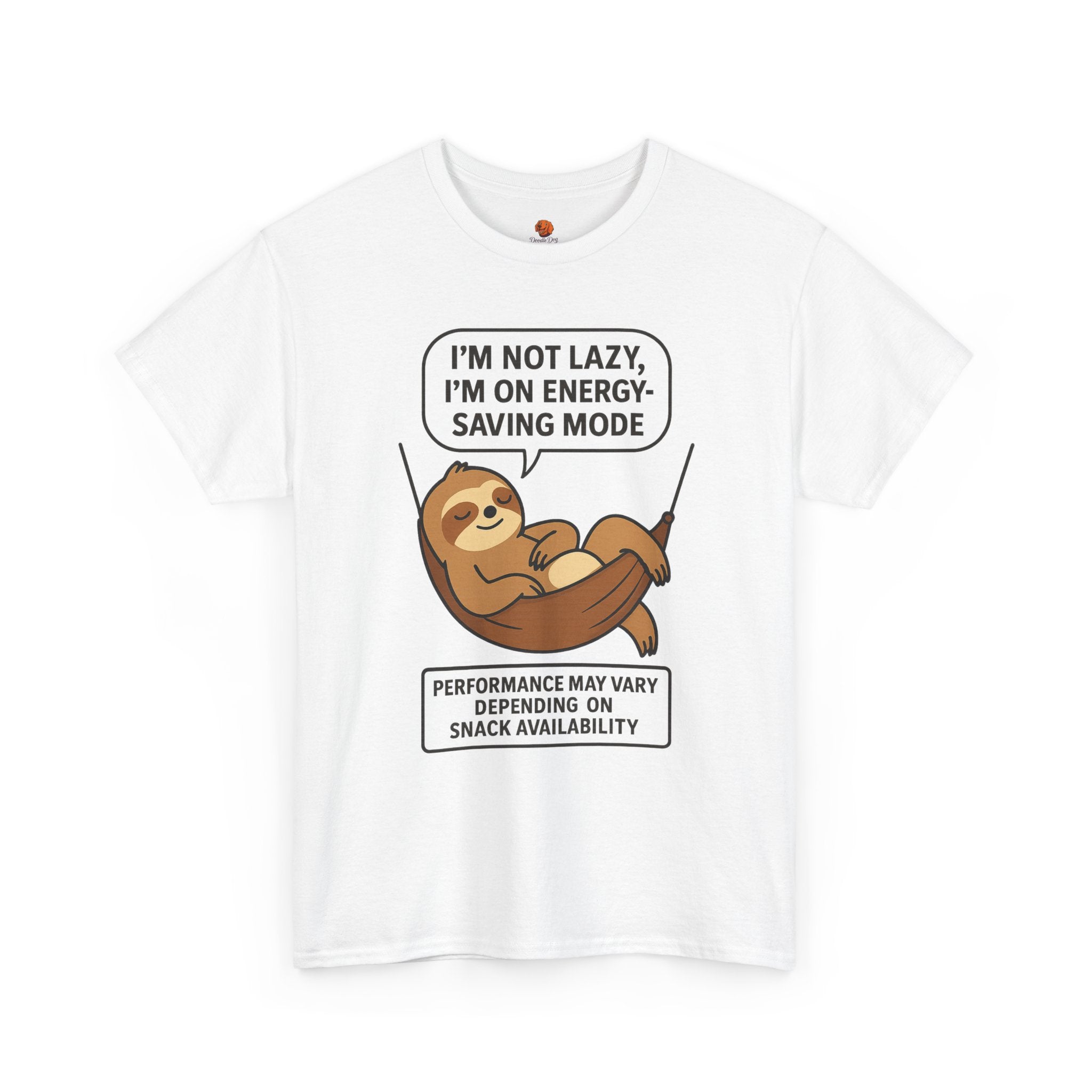 Sloth Energy-Saving Tee – "I'm Not Lazy, I'm On Energy-Saving Mode" Cotton Shirt