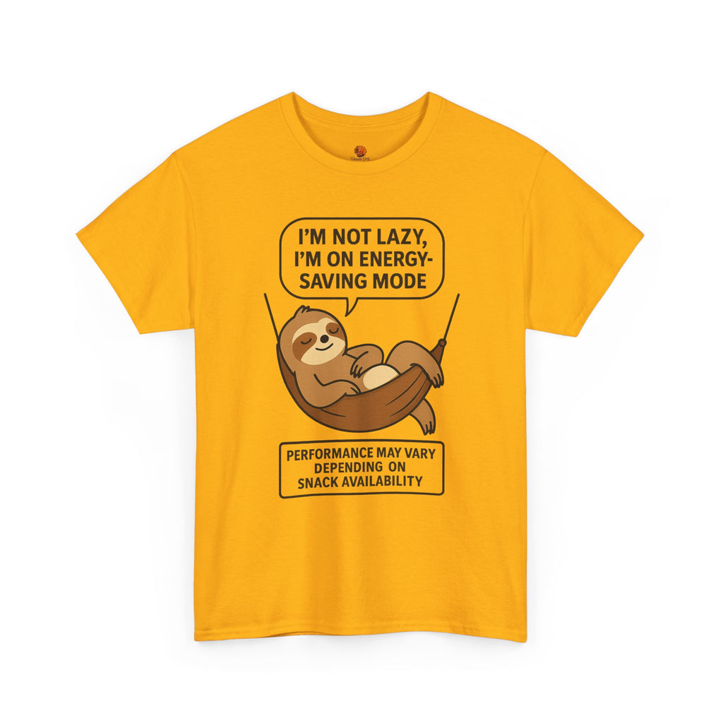 Sloth Energy-Saving Tee – "I'm Not Lazy, I'm On Energy-Saving Mode" Cotton Shirt