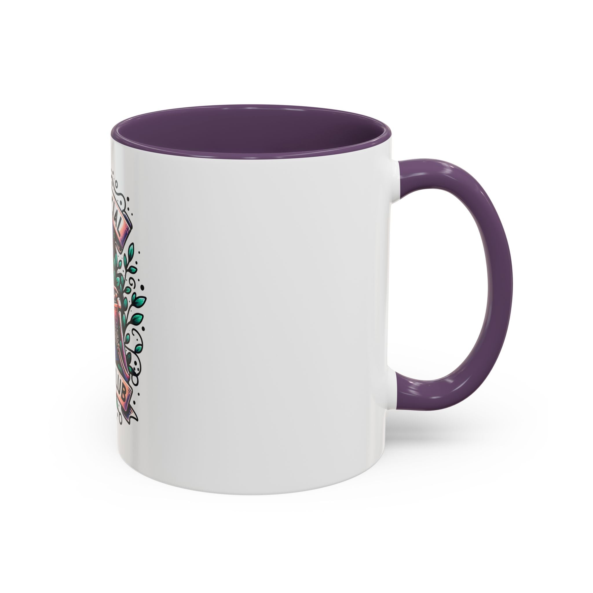 Accent Mug — "Anti-Social Book Club" Skull & Book Coffee Mug (11/15oz)