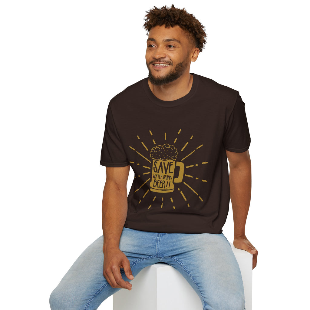 Save Water, Drink Beer T-Shirt — Funny Beer Mug Graphic Tee for Beer Lovers
