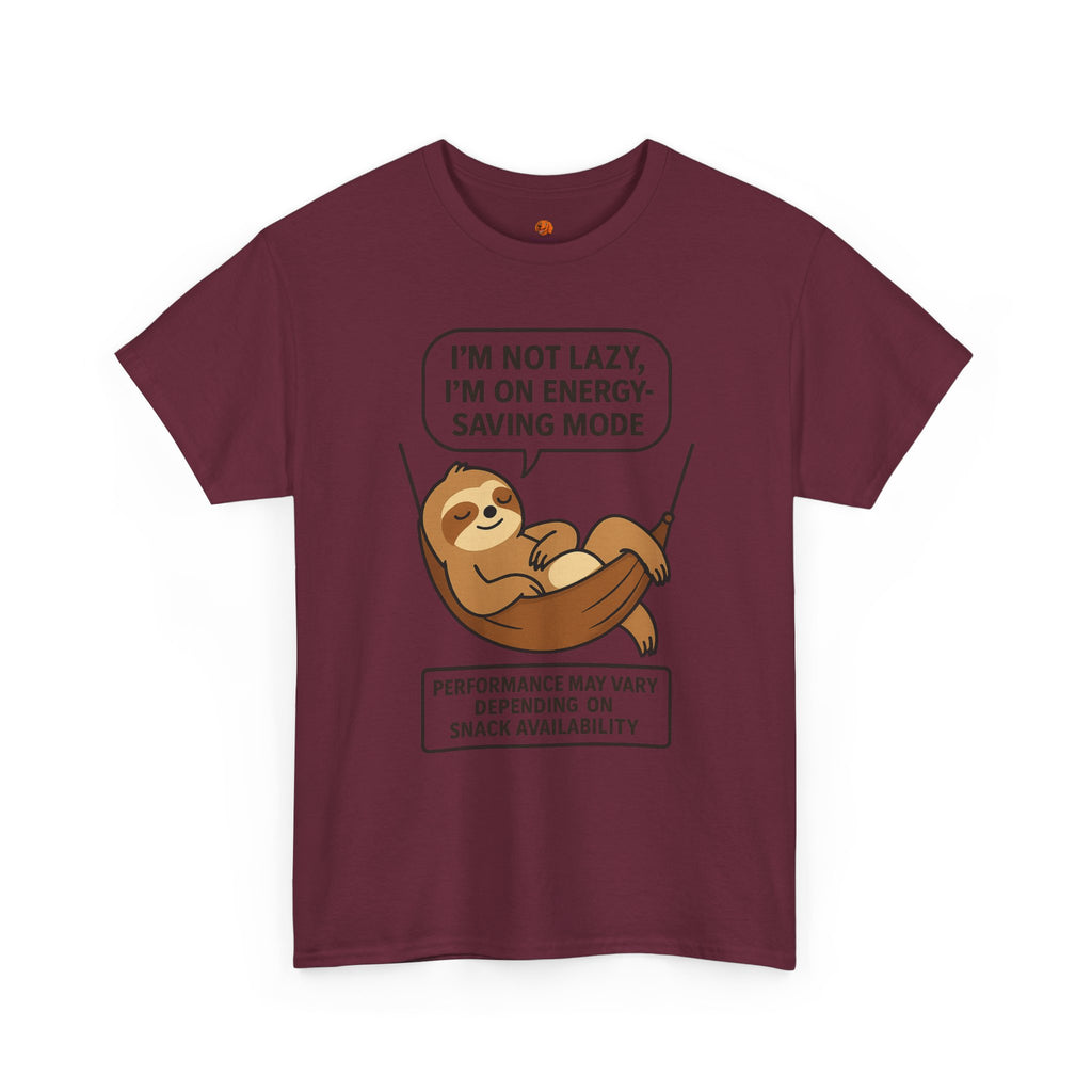 Sloth Energy-Saving Tee – "I'm Not Lazy, I'm On Energy-Saving Mode" Cotton Shirt