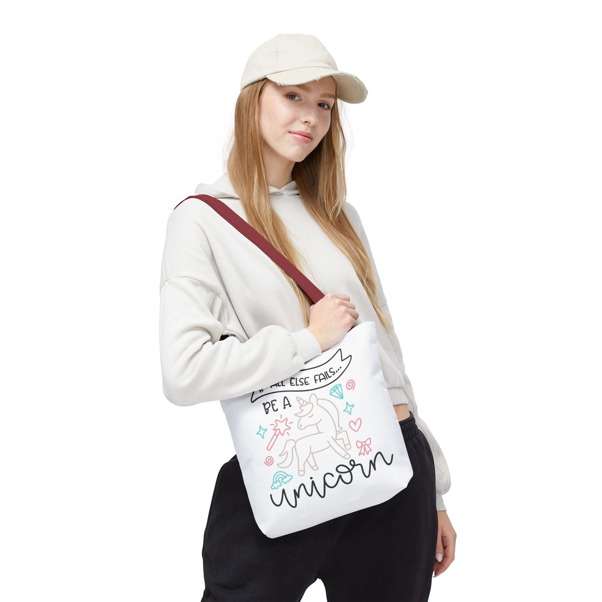 Unicorn Tote Bag — "If All Else Fails... Be a Unicorn" Cute Pastel Shopper